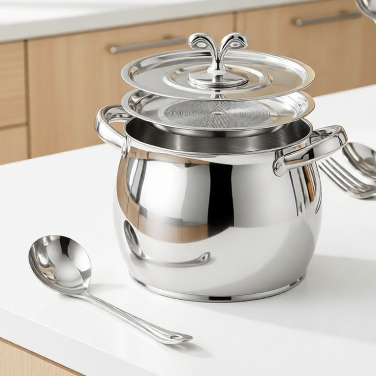 Âu Đựng Mỡ Dung Tích 2500ml Chất liệu Inox