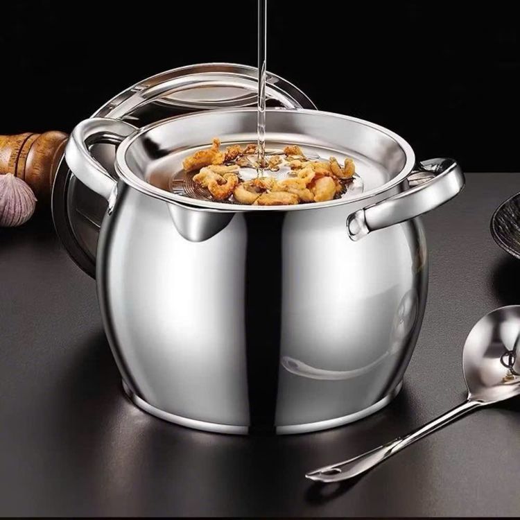 Âu Đựng Mỡ Dung Tích 2500ml Chất liệu Inox